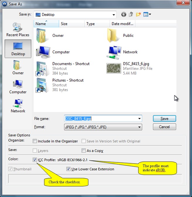 Elements JPEG Save As Dialog